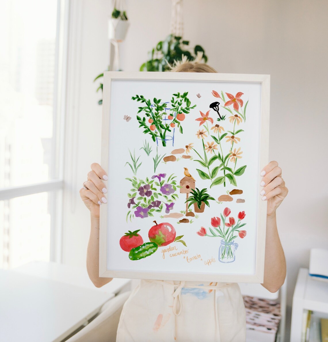 Botanical Garden Veggies Watercolor Art Print - Image 4