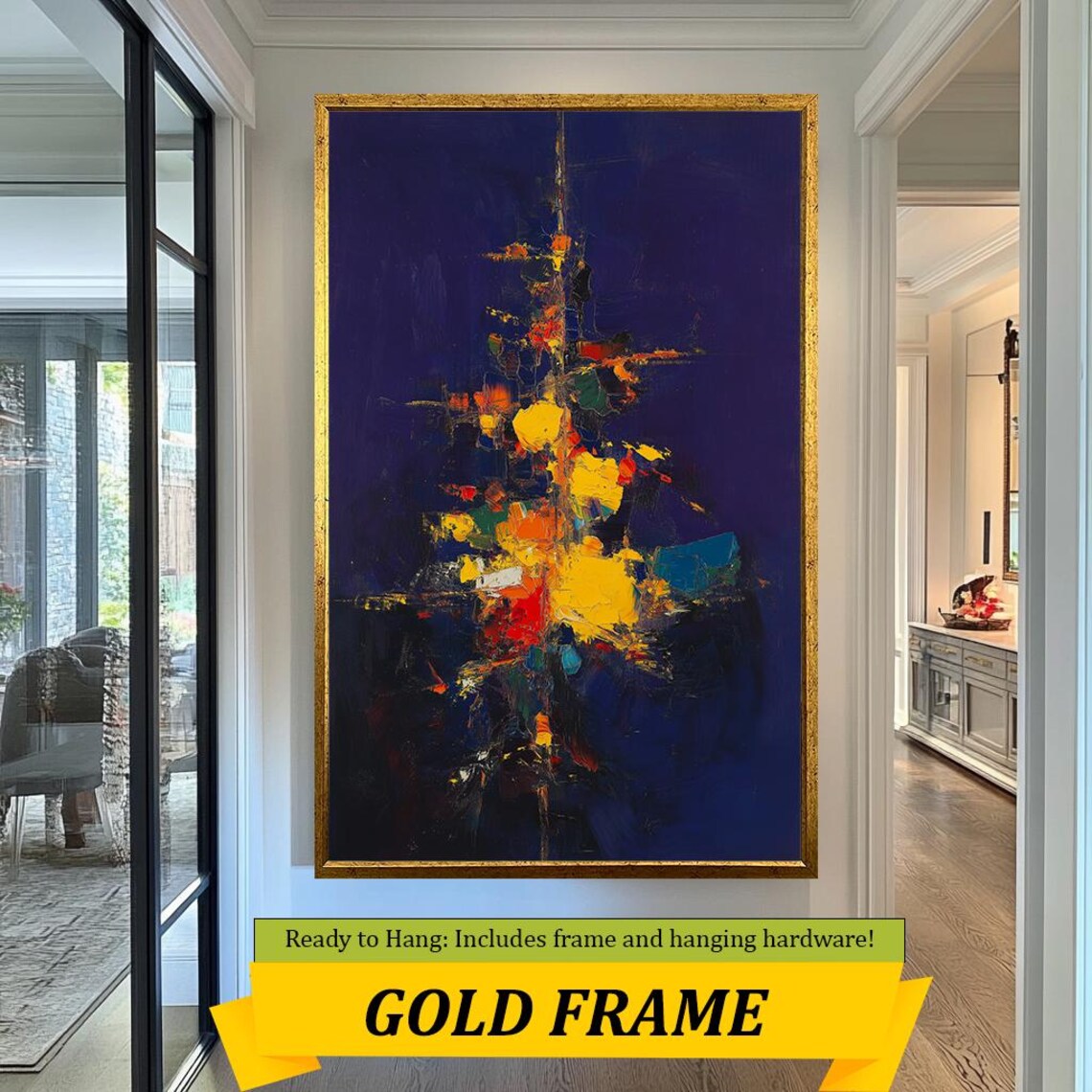 Bold Abstract Explosion Art Vibrant Color Burst Painting Modern Dynamic Wall Decor Textured Abstract Artwork For Home - Image 5