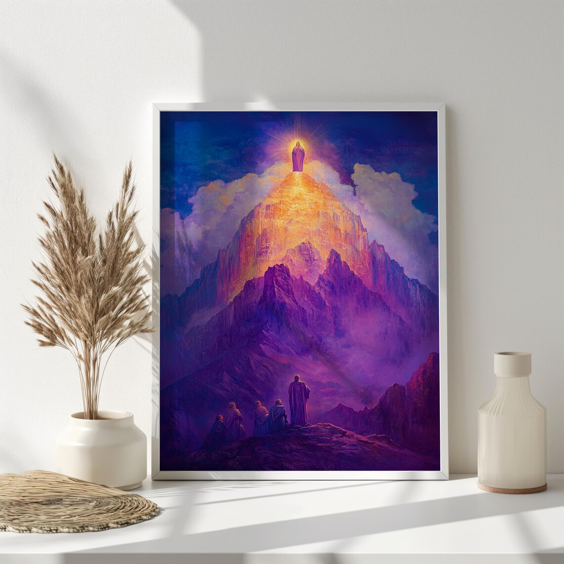 Transfiguration Jesus Glowing On Radiant Mountain Disciples Below Poster - Image 5