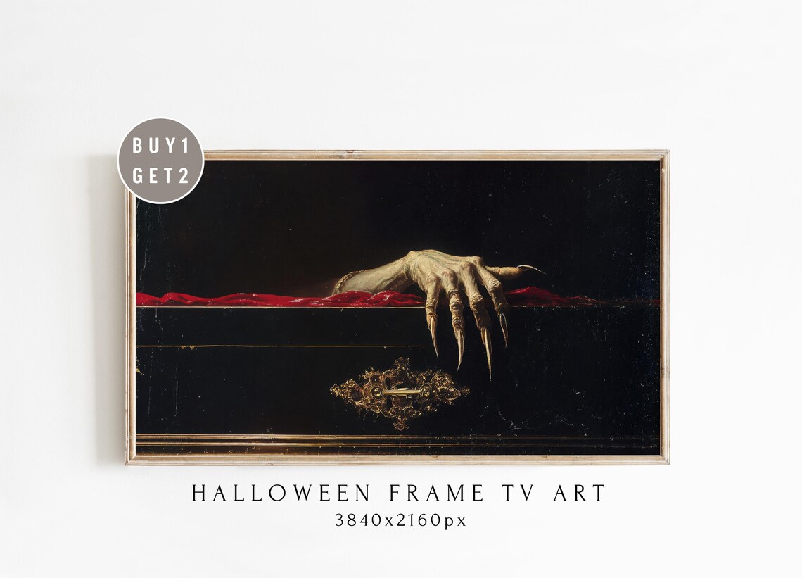 Gothic Vampire Hand Halloween Horror Art Print
