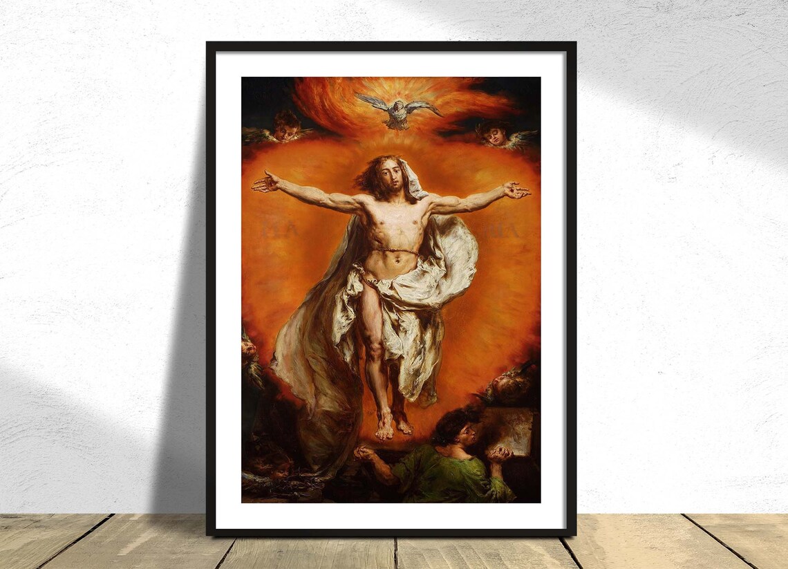 Ascension of Christ Classic Religious Painting Reproduction Poster