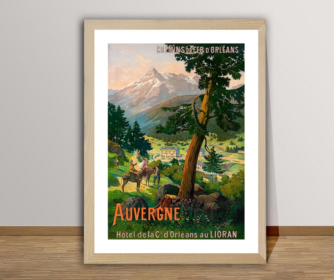 Lioran France Vintage Travel Poster, Auvergne