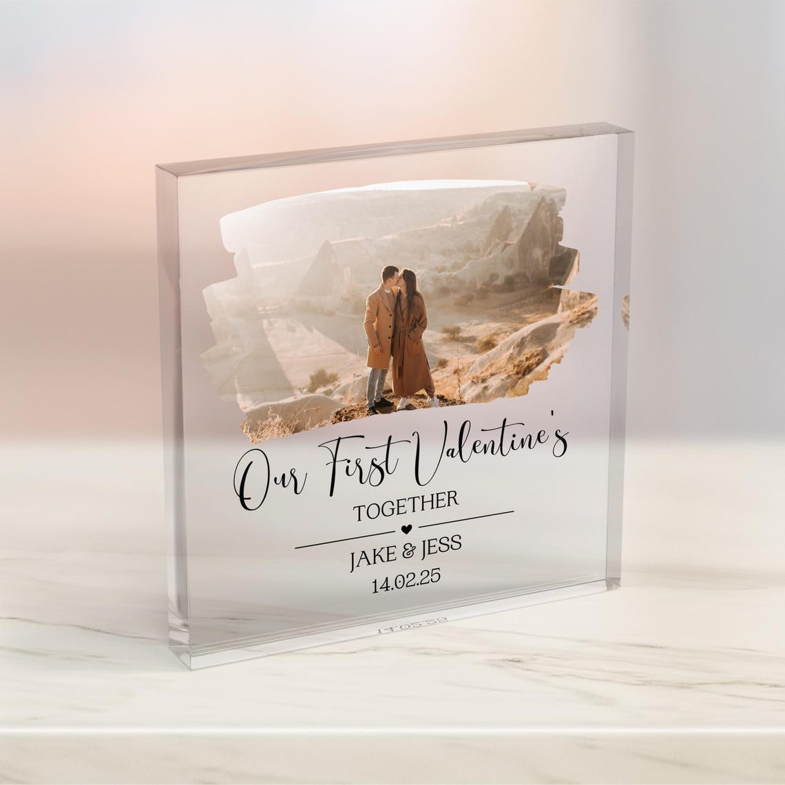 Personalised Our First Valentines Together Couple Acrylic Print