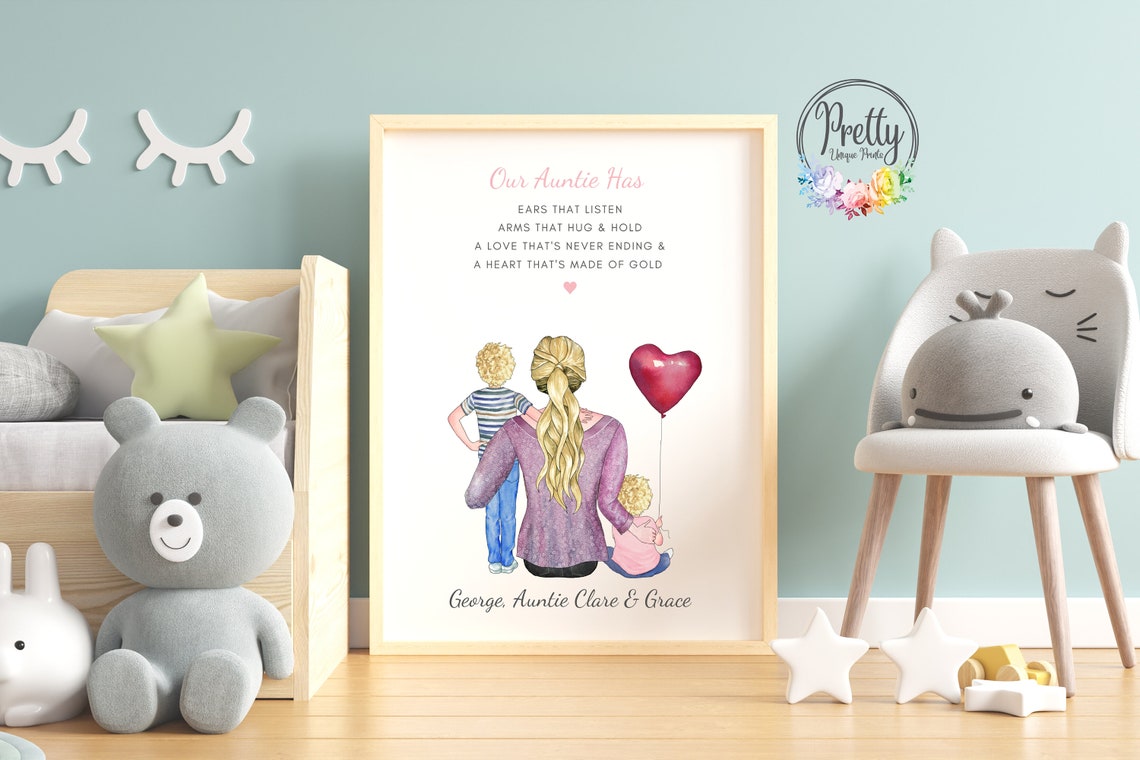Gift For Auntie Family Quote Print Best Auntie Ever Auntie And Niece Print Auntie Birthday Gift Personalised Auntie Gift