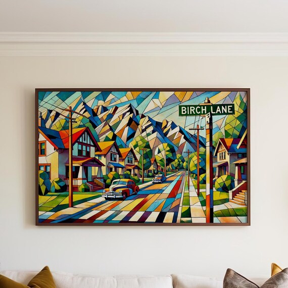Boulder Colorado Birch Lane Geometric Mountain Street Poster