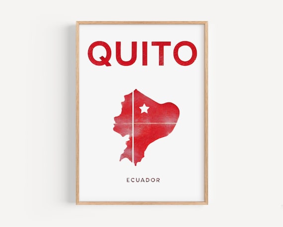 Ecuador Quito Wall Art Print Travel Home Decor Gift College Dorm Artwork Housewarming Unique Ecuadorian Poster