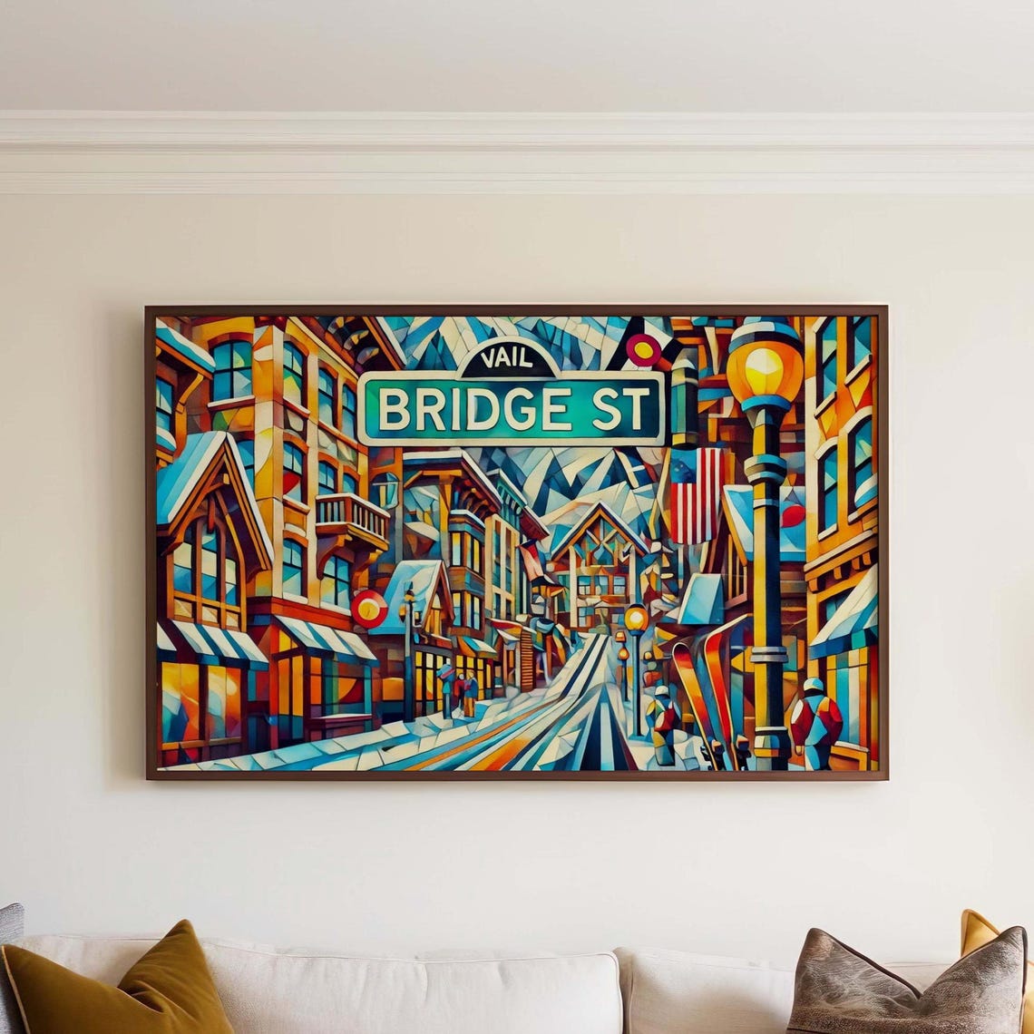 Vail Colorado Art Print Bridge Street Travel Poster