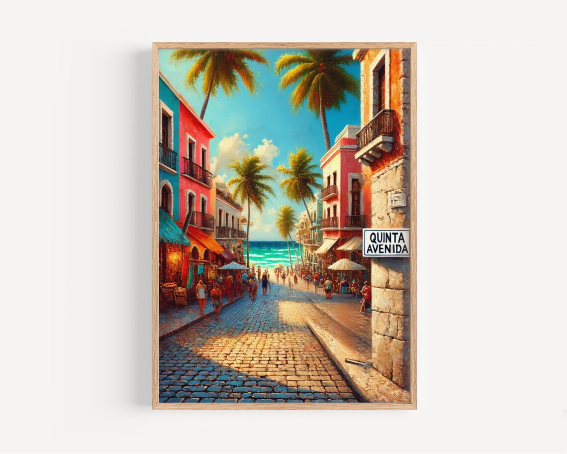 Playa Del Carmen Quinta Avenida Mexico Travel Poster