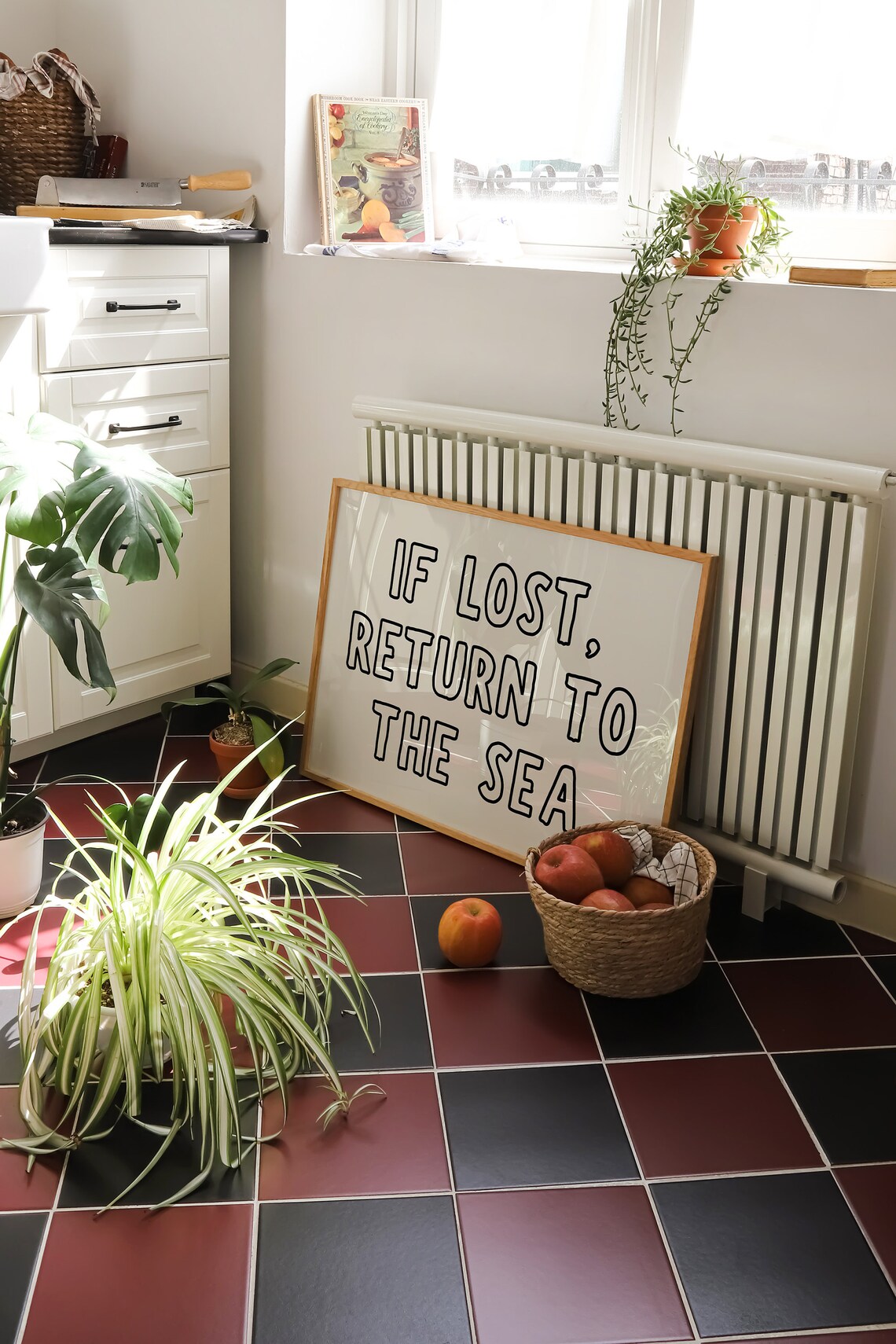 Cute Beach Quote Retro Typography Coastal Poster - Image 3