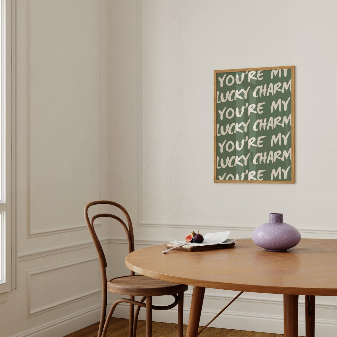 You're My Lucky Charm Green Hand-Lettered Irish Typography Poster - Image 2