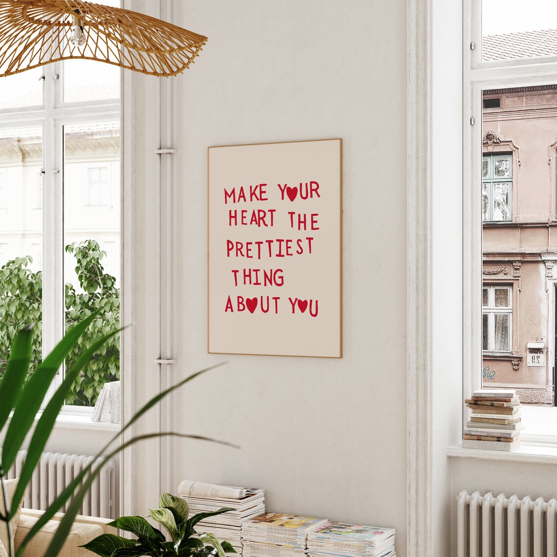 Heart Quote Print, Minimalist Love Wall Art - Image 2