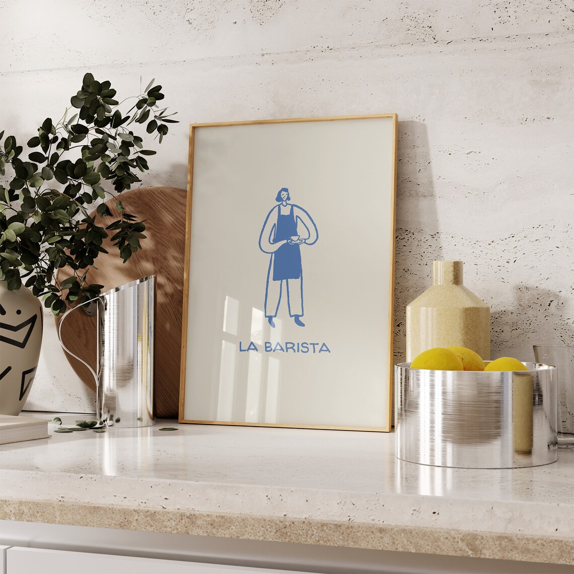 La Barista Minimalist Coffee Poster, Kitchen Decor - Image 3