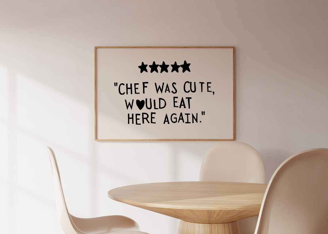 Minimalist Heart Kitchen Art Print, Aesthetic Decor - Image 3