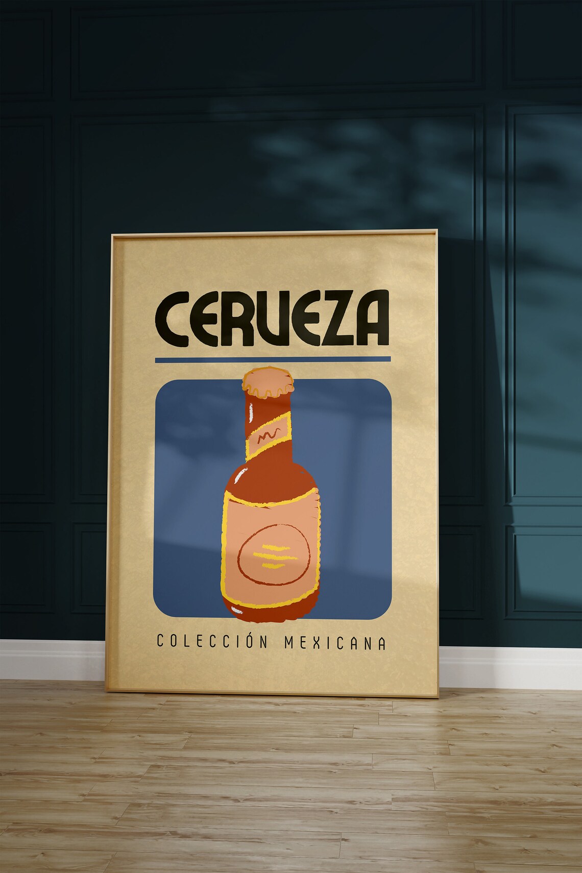 Cerveza Colección Mexicana Vintage Beer Bottle Bar Art Poster - Image 2