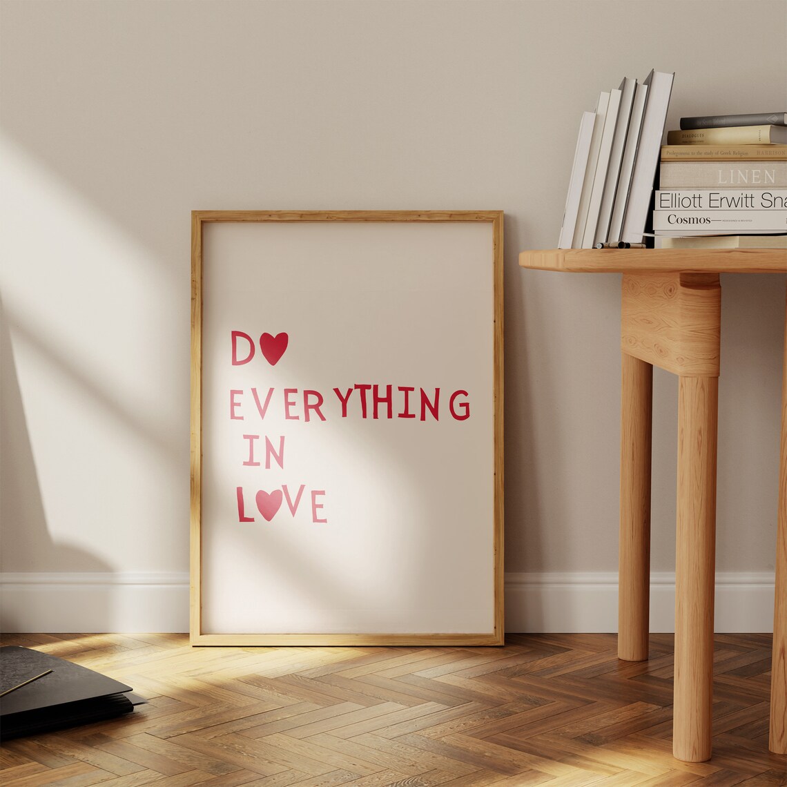 Do Everything In Love Minimalist Christian Quote Print - Image 2