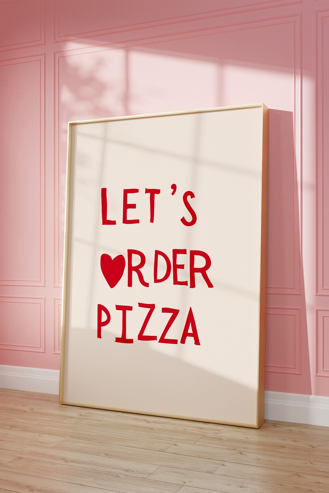 Lets Order Pizza Aesthetic Kitchen Art Print - Image 2