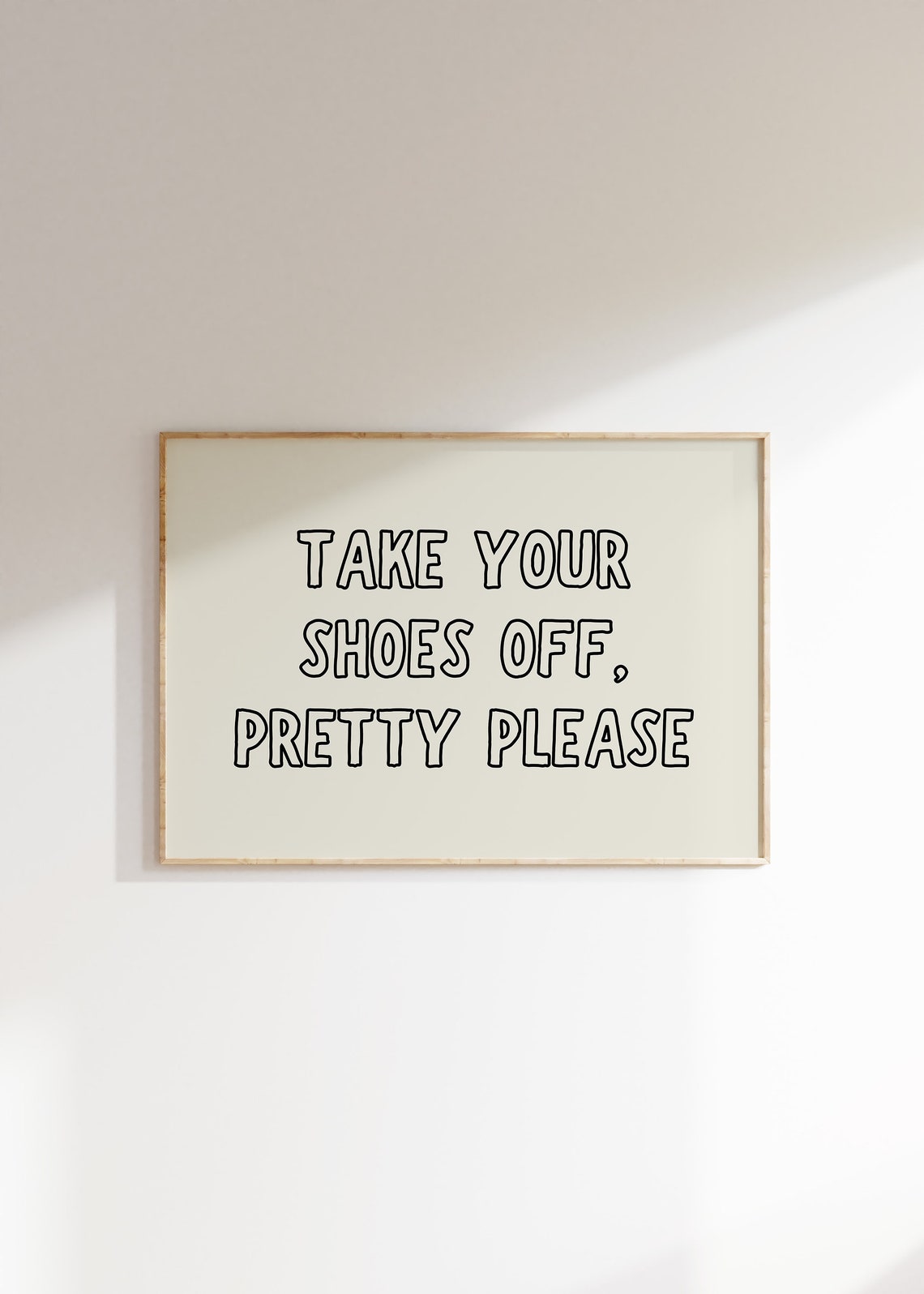 Take Your Shoes Off Print Cute Entryway Print Typography Wall Art Quirky Apartment Decor Funny Poster 1 Horizontal Print - Image 4