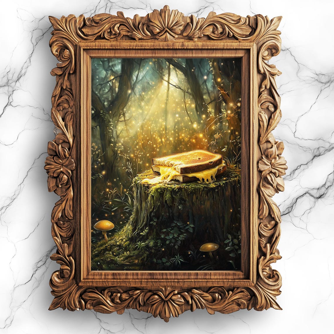 Grilled Cheese in an Enchanted Forest Fairy Tale Food Poster