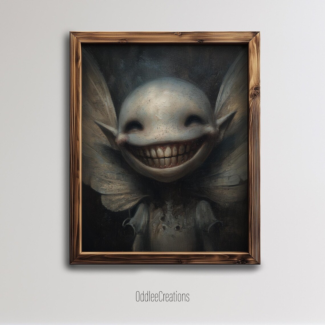 Creepy Grinning Tooth Fairy Dark Fantasy Horror Portrait Wall Art