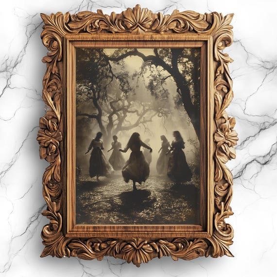Witchy Vintage Poster, Gothic Occult Art Print