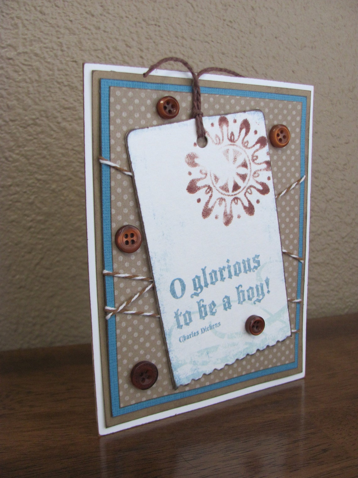 O Glorious To Be A Boy Greeting Card - Image 2