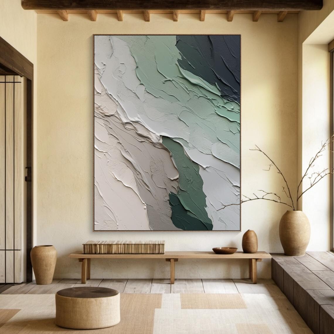 Black and Grey Abstract Landscape, Minimalist Art Print - Image 3