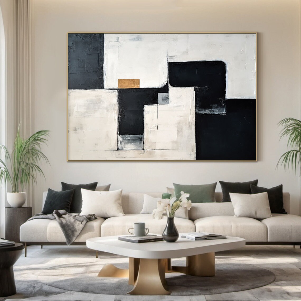 Black and White Minimalist Abstract Wall Art Print - Image 5