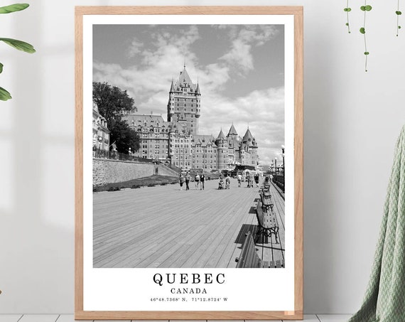 Travel Poster Black And White Photo City Landmark Wall Art Print Decor Gift