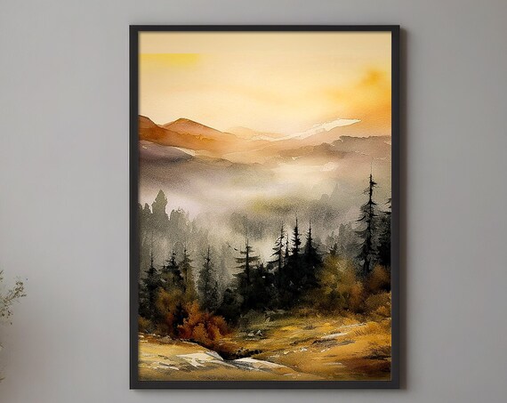 Nature Wall Art Set Home Decor Wall Art Mountain Wall Art Nature Prints Wall Decor Home Living