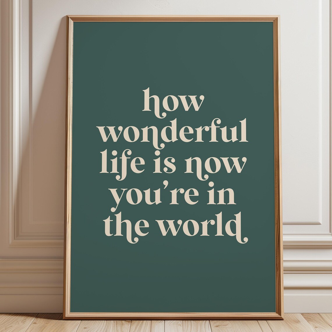 How Wonderful Life Is Nursery Art Print, Minimalist
