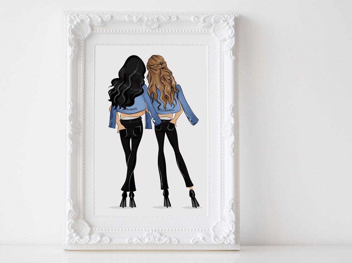 Personalised Best Friend Gift Portrait Illustration - Image 2