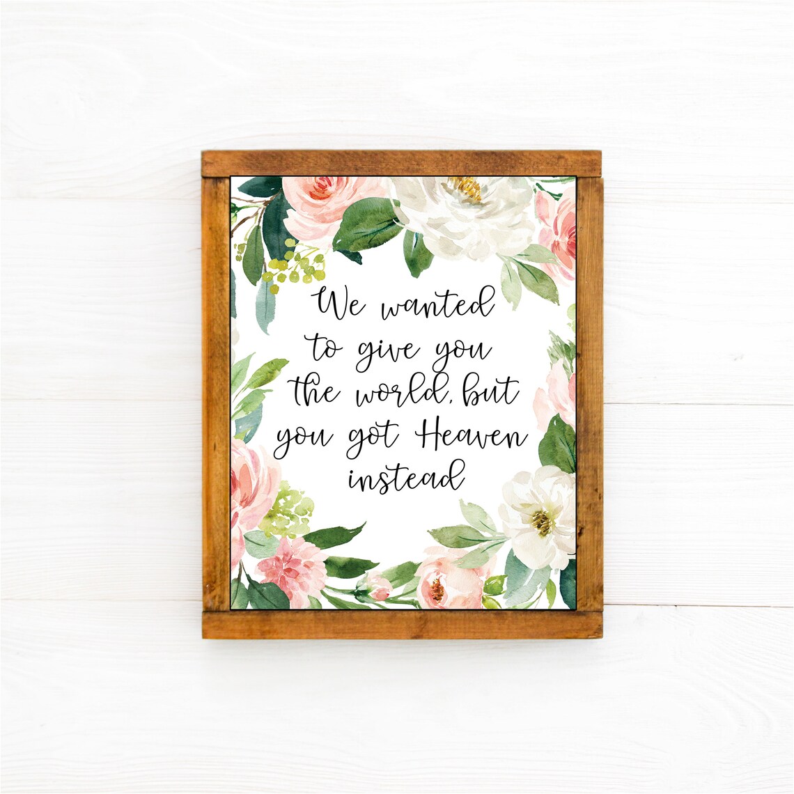 Miscarriage Sympathy Quote Art Print, Christian