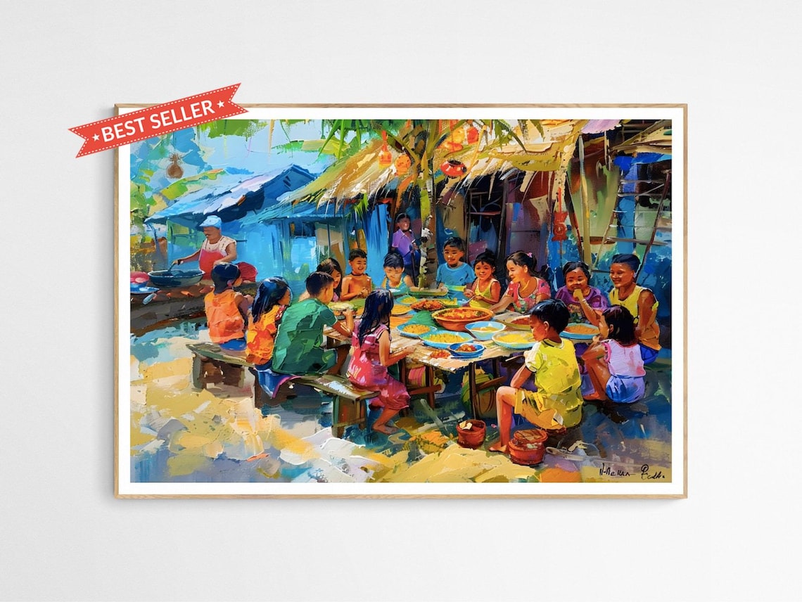 Meal Of The Children Philippines Art Print