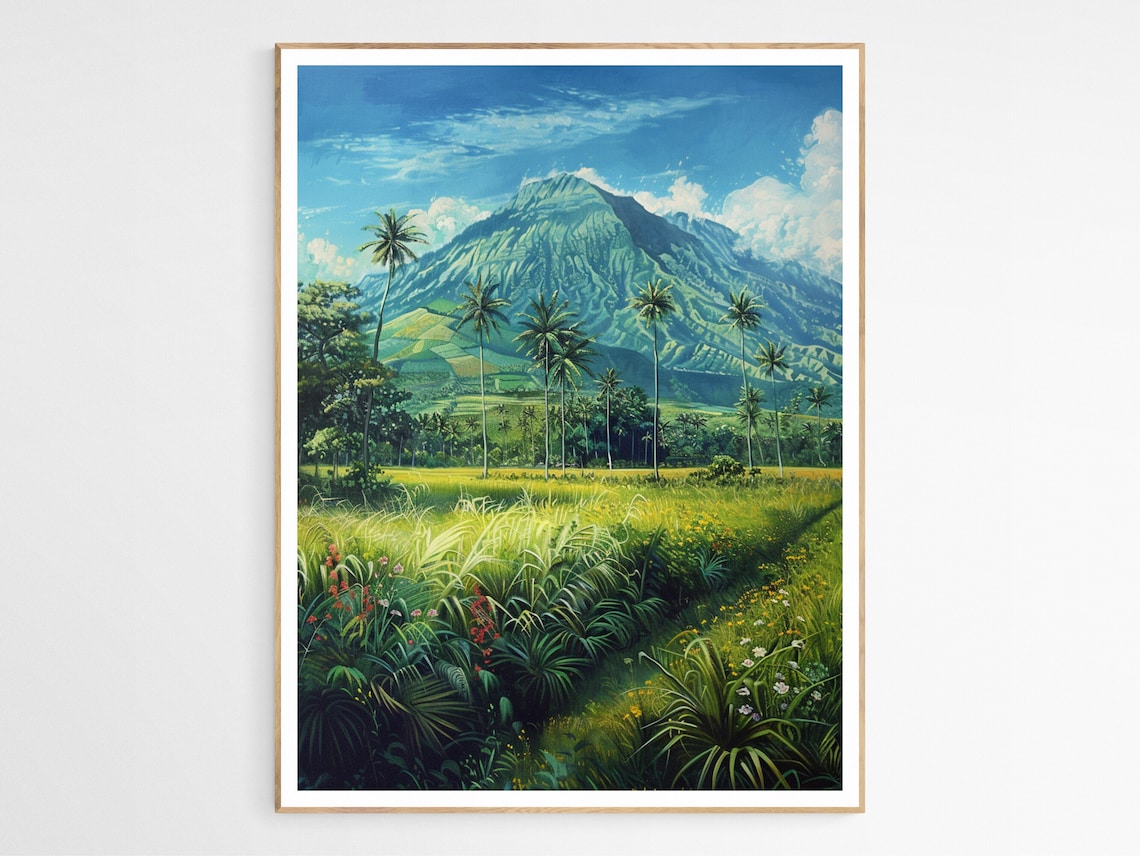 Mount Apo Travel Poster, Mindanao Philippines