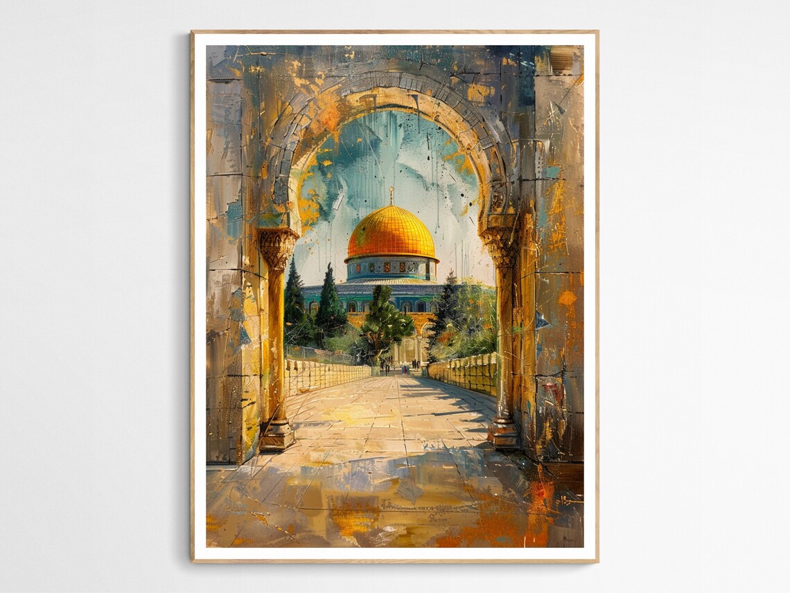 Alaqsa Mosque Dome Of The Rock Art Print, Palestine