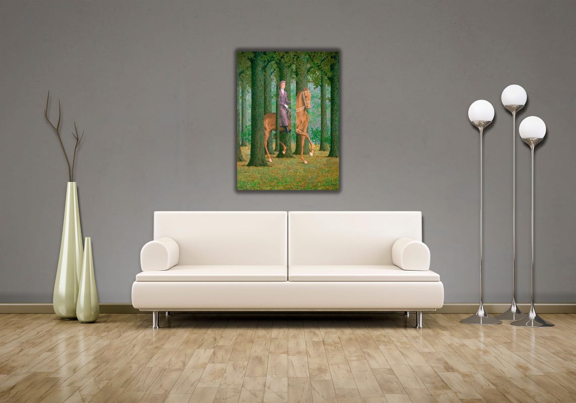 Rene Magritte The Blank Signature Horsewoman Forest Illusion Poster - Image 2