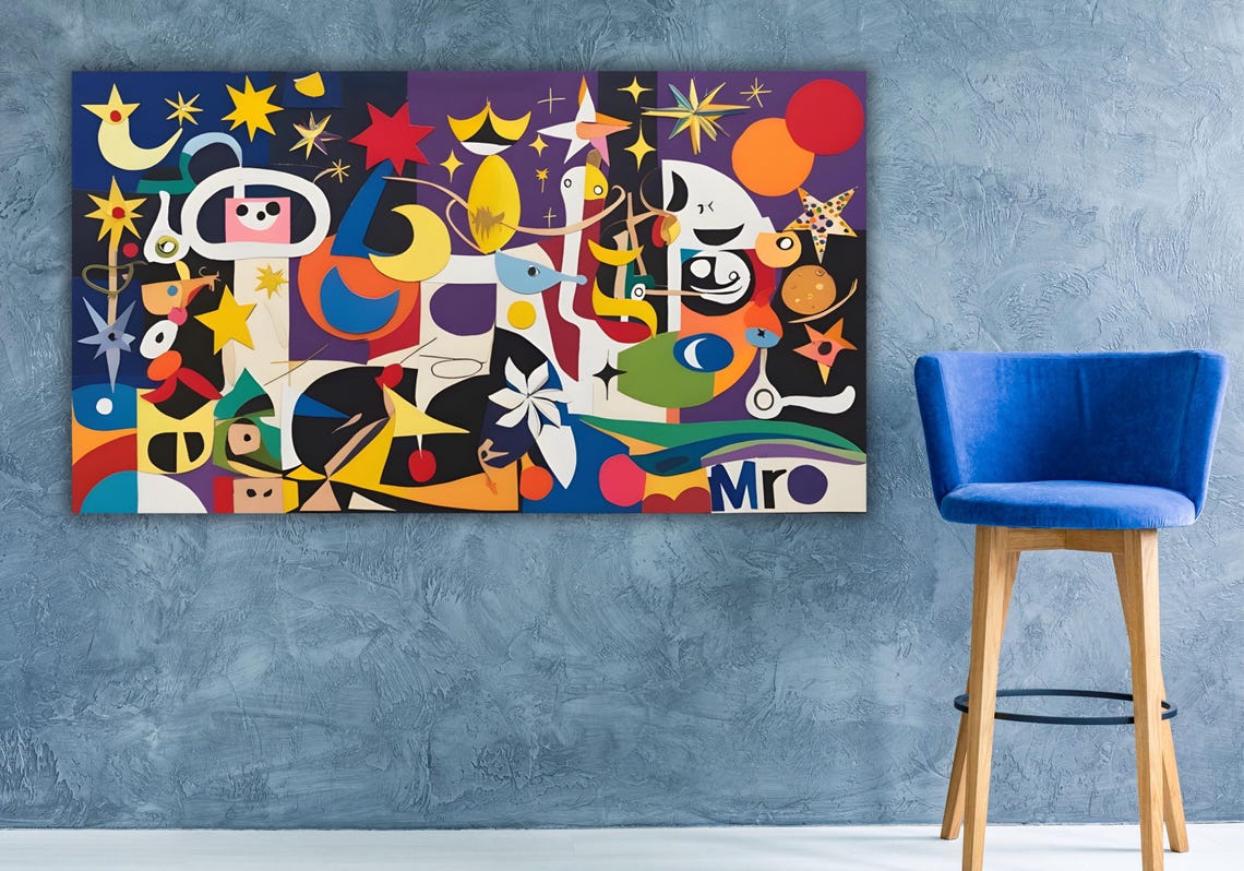 Joan Miro Celestial Abstract Stars Moons and Dream Figures Poster - Image 2