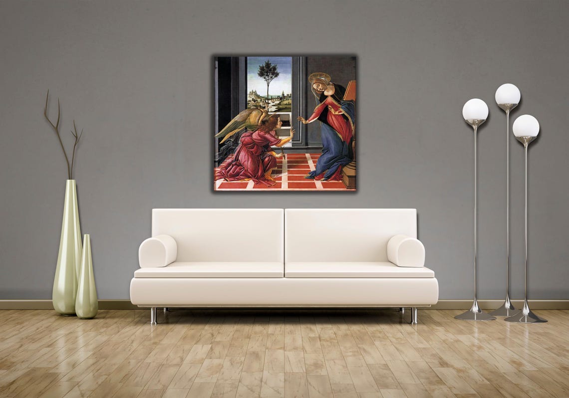 Sandro Botticelli Cestello Annunciation Angel Gabriel Religious Poster - Image 2