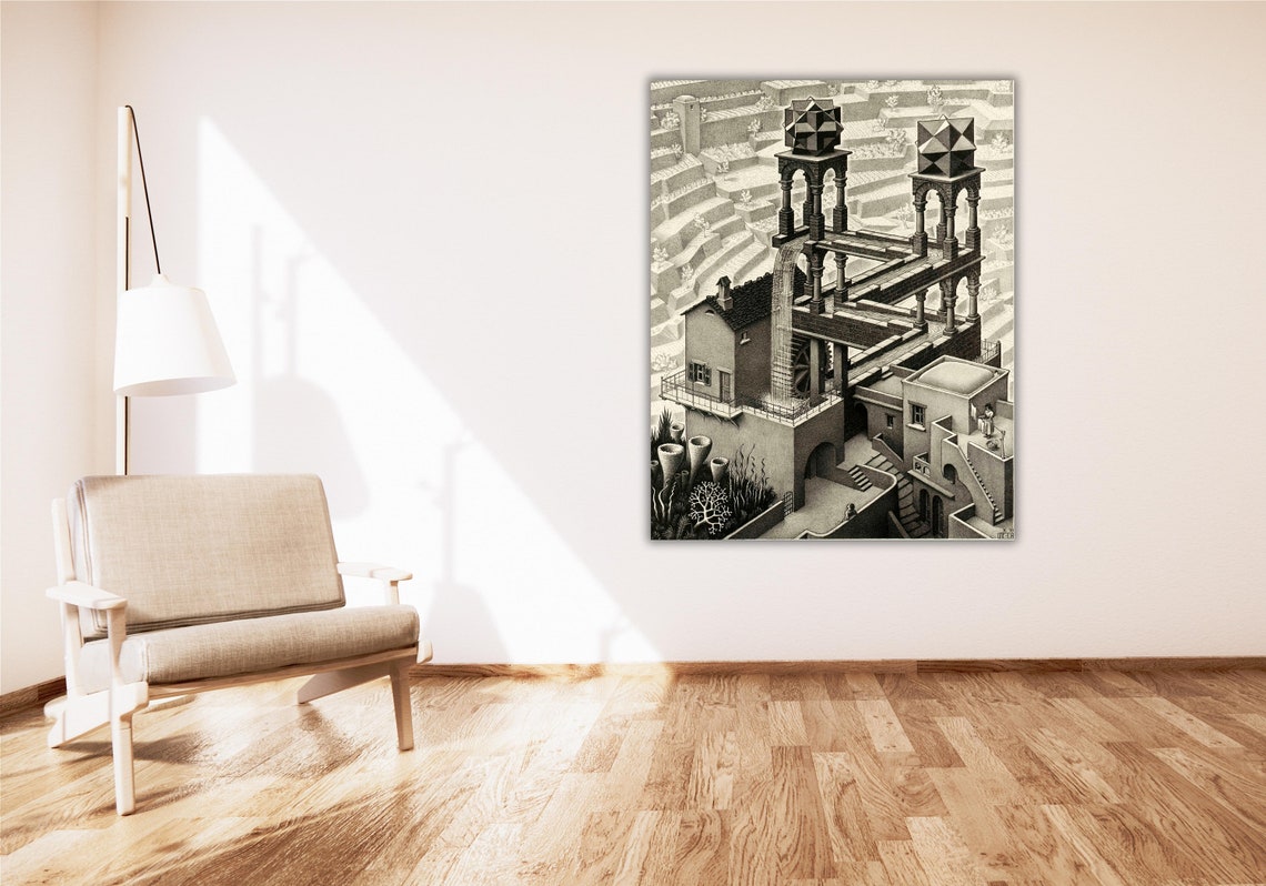 Maurits Cornelis Escher Waterfall Impossible Architecture Poster - Image 3