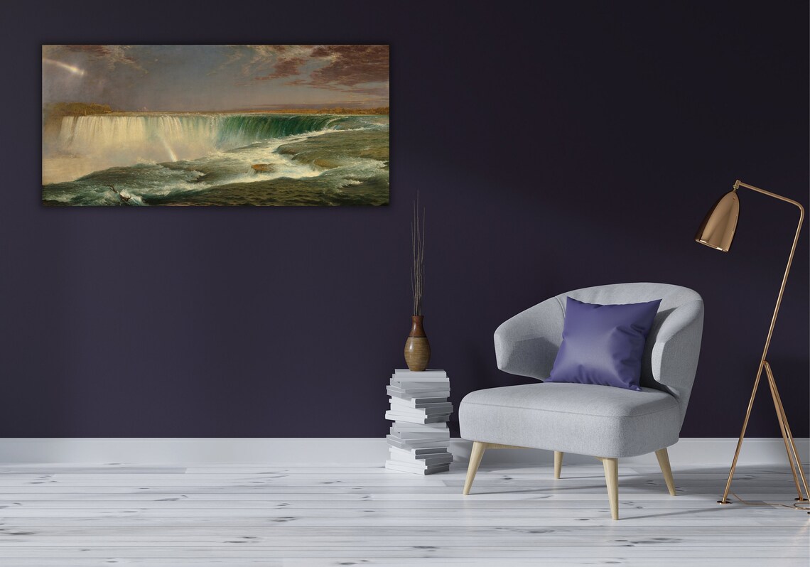 Frederic Edwin Church Niagara Horseshoe Falls Rainbow Classic Art Poster - Image 3