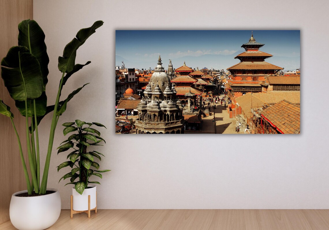 Kathmandu Nepal Durbar Square Ancient Temples Travel Photo Poster - Image 3