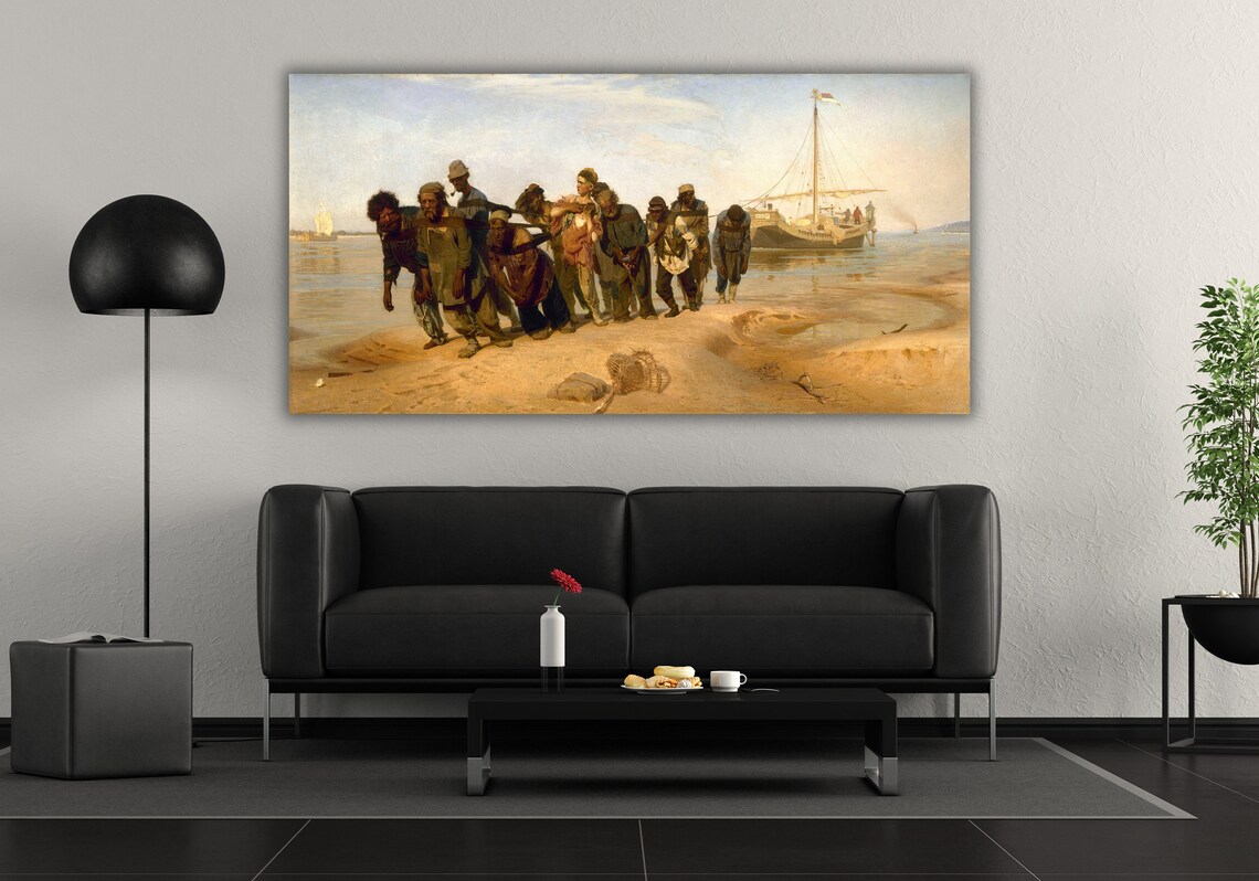 Ilya Repin Barge Haulers on the Volga Russian Realism Art Poster - Image 2
