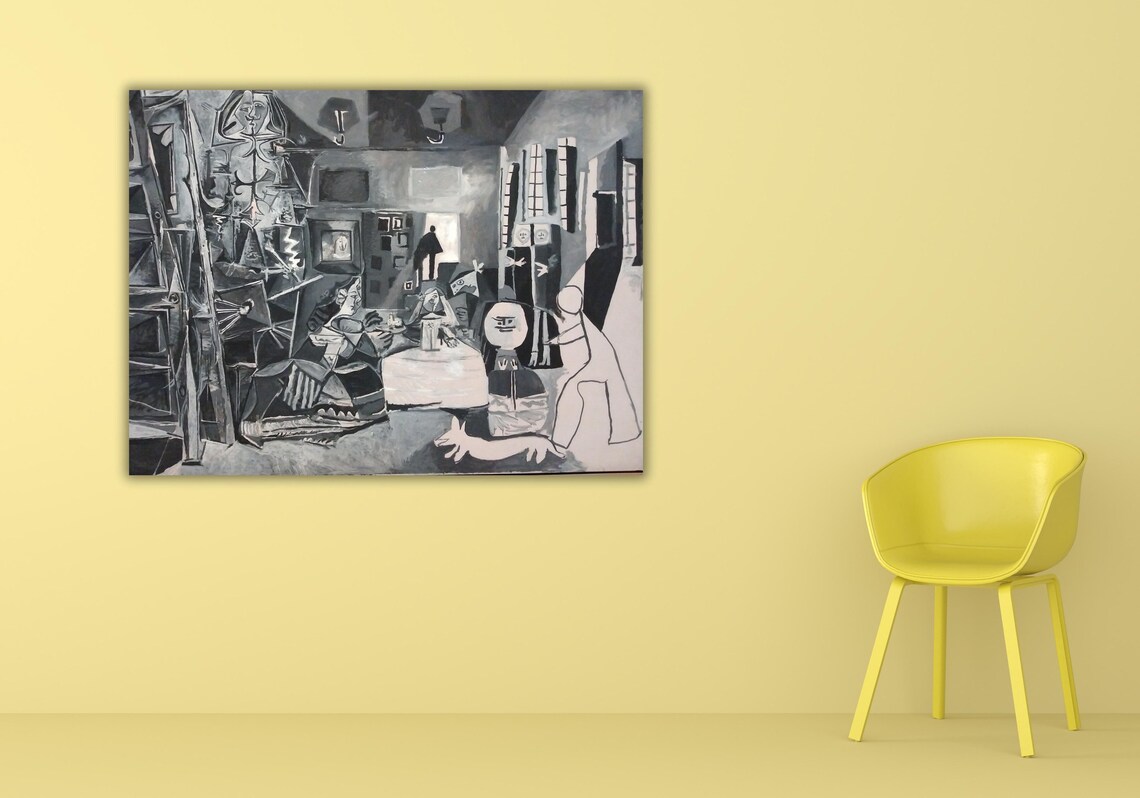 Pablo Picasso Las Meninas Cubist Masterpiece Black and White Art Poster - Image 2