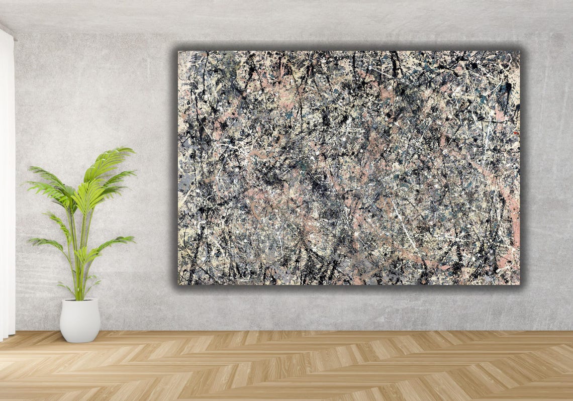 Jackson Pollock Number 1 Lavender Mist Abstract Drip Art Poster - Image 3
