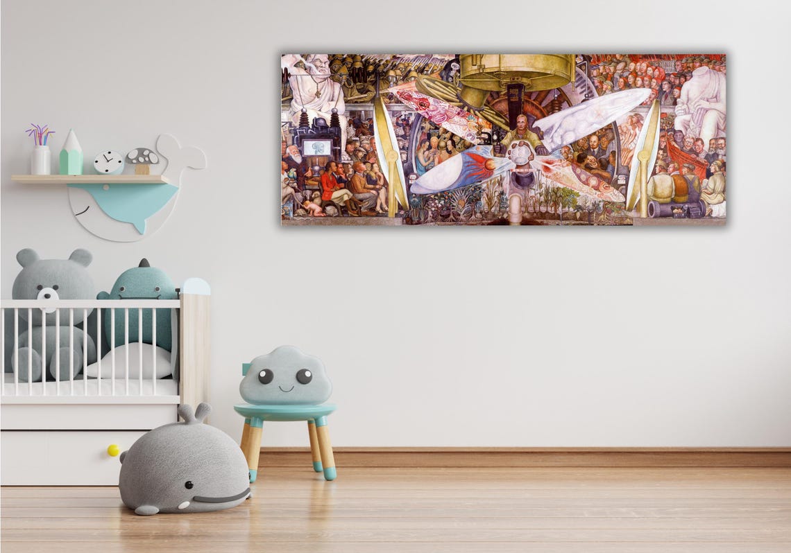 Diego Rivera Man Controller of the Universe Mural Art Poster - Image 3