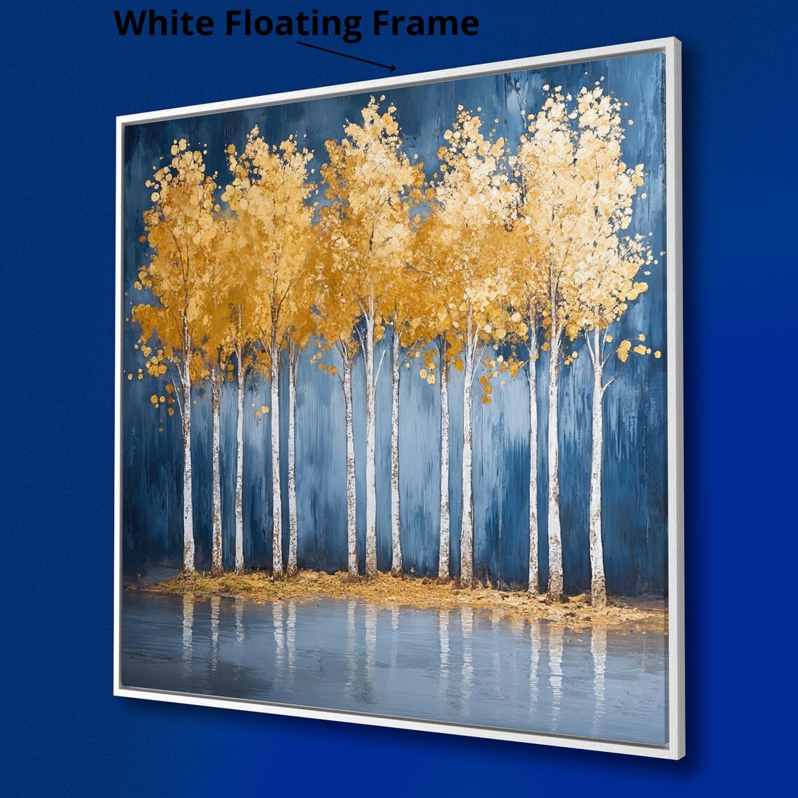 Trees With Golden Leaves, Abstract Autumn Art Print - Image 3