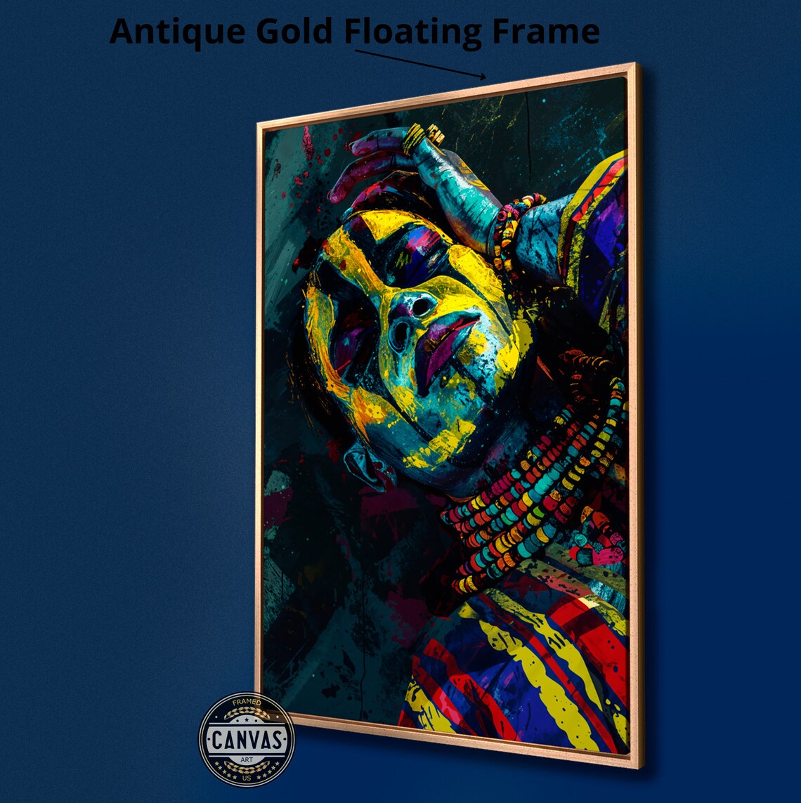 Tribal Woman Portrait Colorful Abstract Face Painting Wall Poster - Image 4