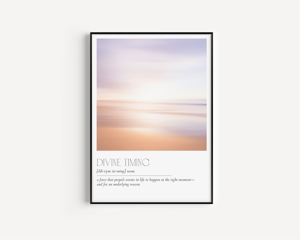 Divine Timing Definition Minimalist Art Print
