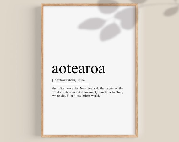 New Zealand Aotearoa Definition Art Print