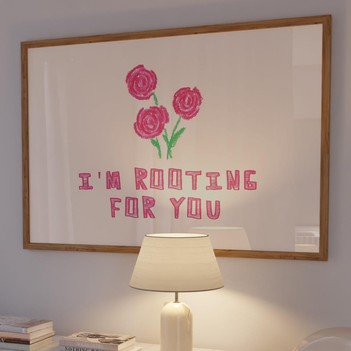 Rooting For You Print Cute Encouragement Art
